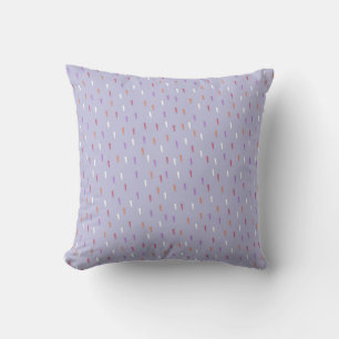 colorful rain pattern throw pillow