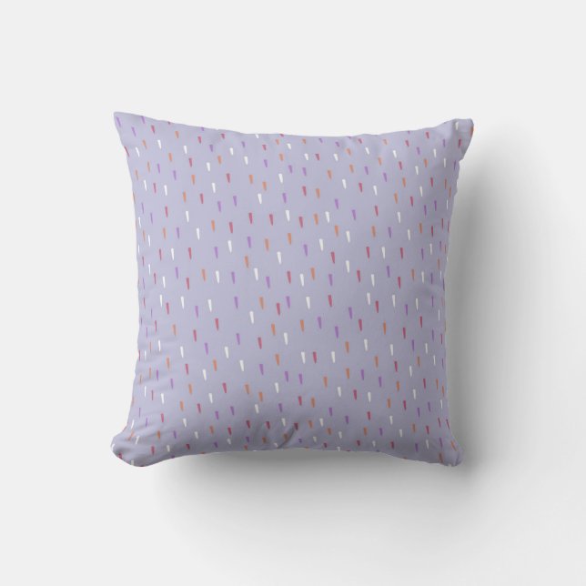 colorful rain pattern throw pillow (Front)