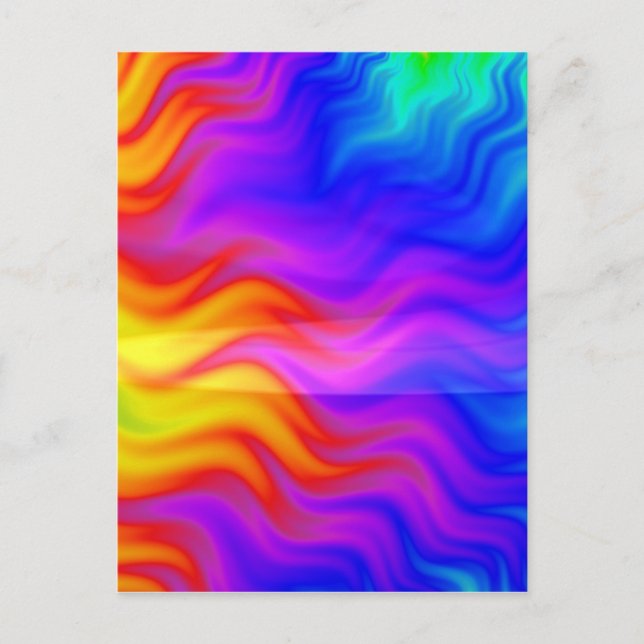 Colorful rainbow abstract 3D art Postcard (Front)