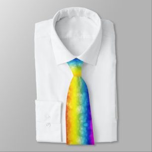 Colorful Rainbow Abstract Background Blur Neck Tie