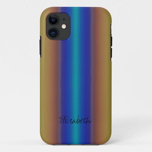 Colorful Rainbow Abstract iPhone 11 Case