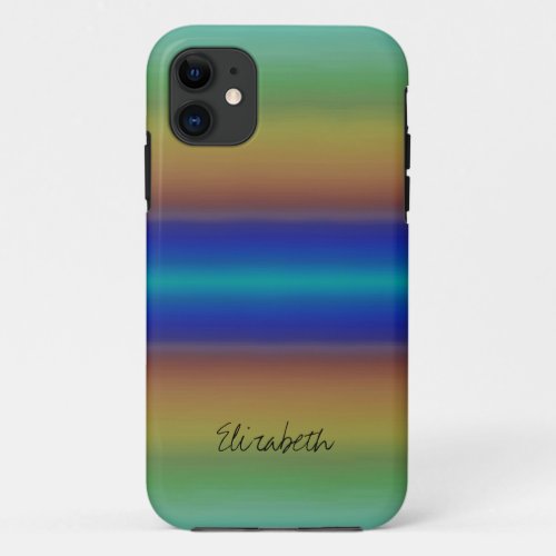 Colorful Rainbow Abstract iPhone 11 Case