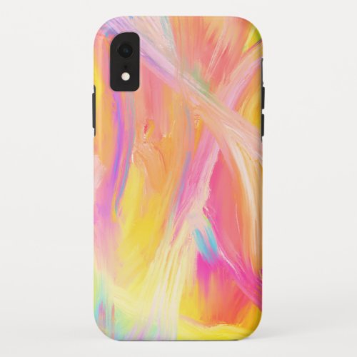 Colorful rainbow abstract oil painting sunshine iPhone XR case