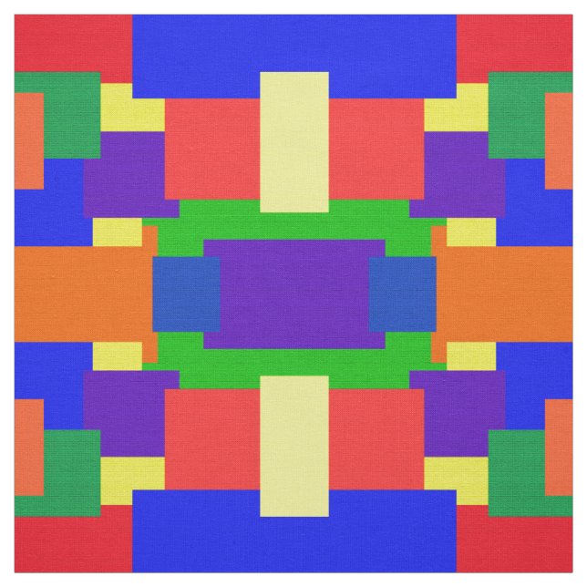 Colorful Rainbow Abstract Pattern Fabric (Swatch)