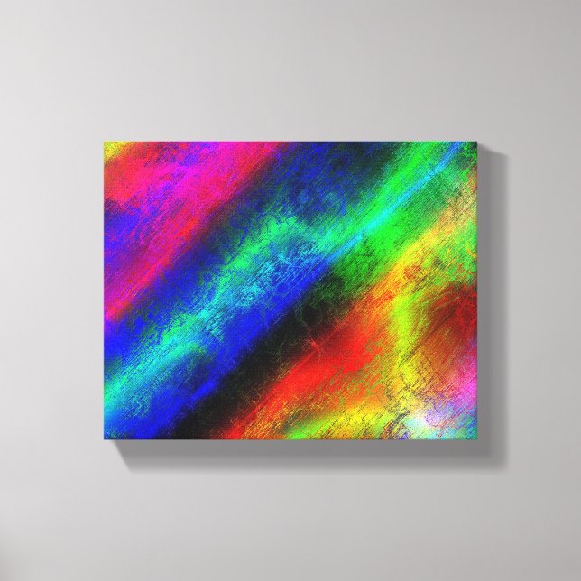 colorful rainbow abstract texture canvas print (Front)