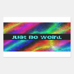 colorful rainbow abstract texture just be weird rectangular sticker