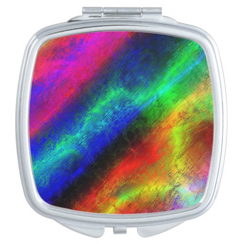 colorful rainbow abstract texture makeup mirror