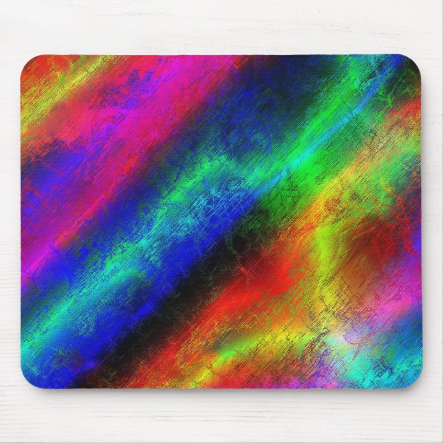 colorful rainbow abstract texture mouse pad (Front)