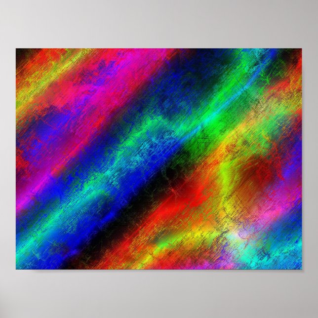 colorful rainbow abstract texture poster (Front)