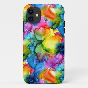 Colorful Rainbow Abstract Tie Dye iPhone 11 Case