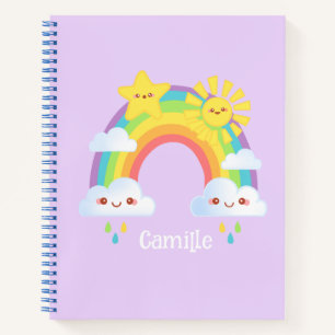 Colorful Rainbow aesthetic Notebook