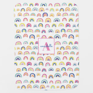 Colorful Rainbow Baby Girl Baby Blanket