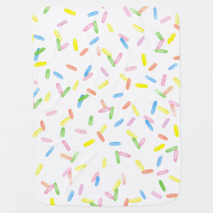 Colorful rainbow baby sprinkles blanket