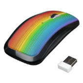 Colorful Rainbow Background Wireless Mouse (Angled)