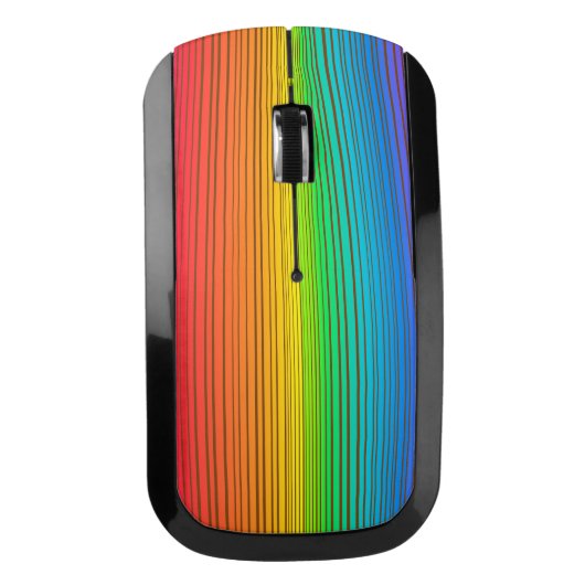 Colorful Rainbow Background Wireless Mouse (Front)