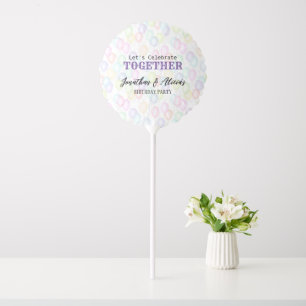 Colorful Rainbow Balloon Joint Birthday Party