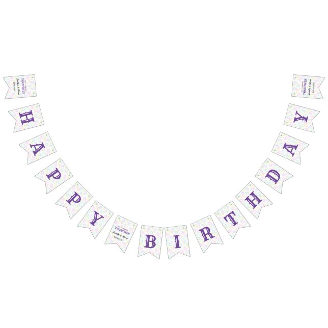 Colorful Rainbow Balloon Joint Birthday Party  Bunting Flags (All)