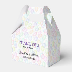 Colorful Rainbow Balloon Joint Birthday Party Favor Boxes