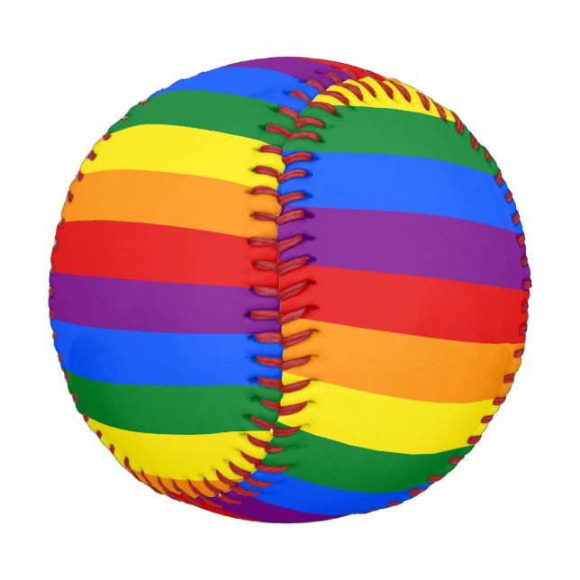 Colorful Rainbow Baseball (Angled)