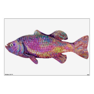 COLORFUL RAINBOW BASS WALL STICKER