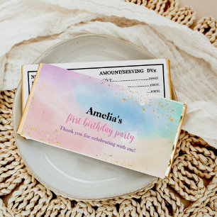 Colorful Rainbow Birthday Hershey Bar Favors