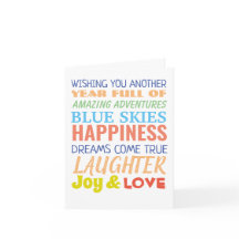 Colorful rainbow Birthday wishes personalized
