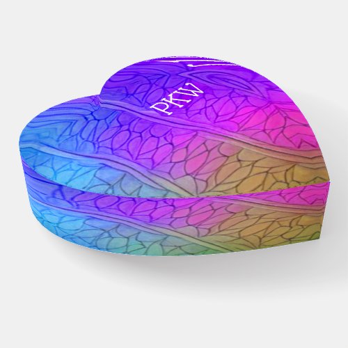 Colorful Rainbow Blend with your InitialsMonogram Paperweight