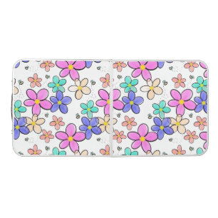 colorful rainbow bright flowers bumble bees floral beer pong table