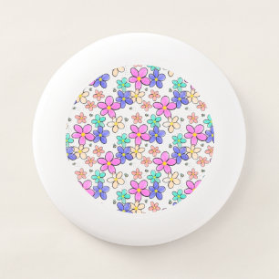 colorful rainbow bright flowers bumble bees floral Wham-O frisbee