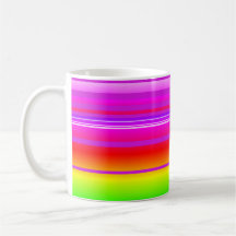 Colorful rainbow bright multicolor striped mug