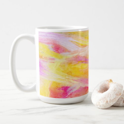 Colorful Rainbow Brushstrokes Abstract Coffee Mug