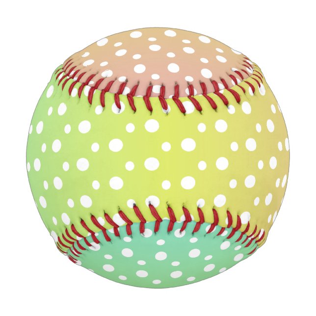 Colorful rainbow bubble gradient baseball (Front)