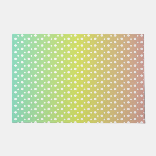 Colorful rainbow bubble gradient doormat (Front)