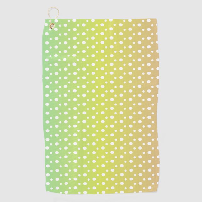 Colorful rainbow bubble gradient   golf towel (Front)