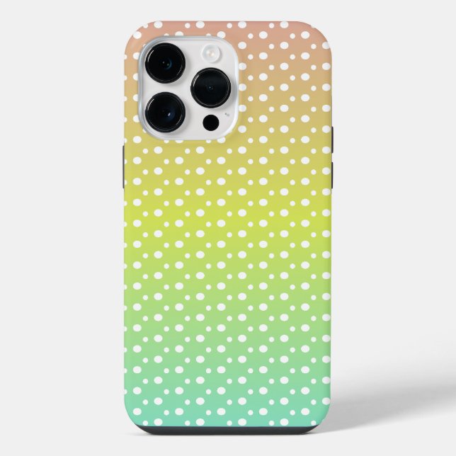 Colorful rainbow bubble gradient iphone case (Back)