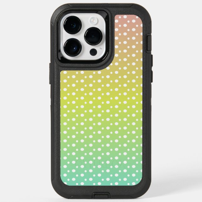 Colorful rainbow bubble gradient  otterbox iPhone case (Back)