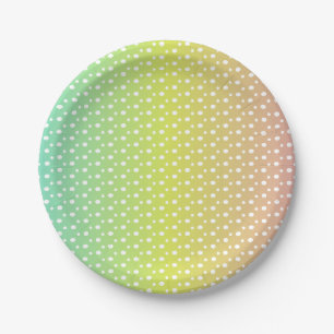 Colorful rainbow bubble gradient   paper plates