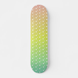 Colorful rainbow bubble gradient skateboard