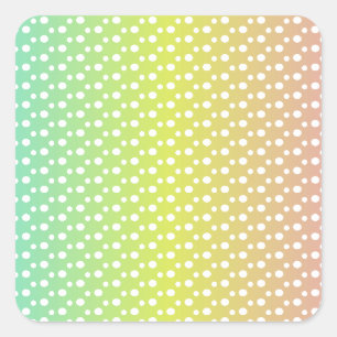 Colorful rainbow bubble gradient square sticker
