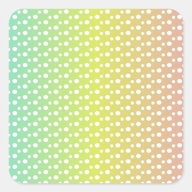 Colorful rainbow bubble gradient  square sticker (Front)