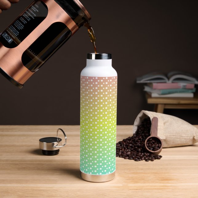 Colorful rainbow bubble gradient   water bottle (Coffee)