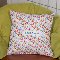 Colorful Rainbow Bubble Gum Candy Personalized Throw Pillow