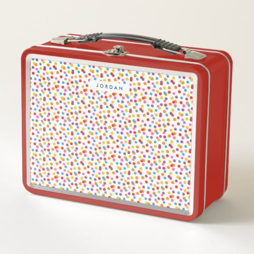 Colorful Rainbow Bubble Gum Gumball Personalized Metal Lunch Box