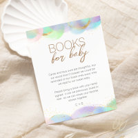 Colorful Rainbow Bubbles Baby Shower Book Request