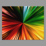 Colorful Rainbow Burst Abstract Digital Art Design Photo Print