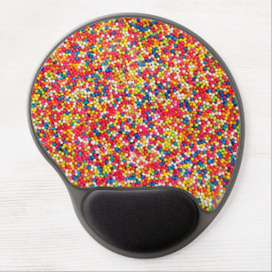 Colorful Rainbow Candy Sweet Cake Cookie Sprinkles Gel Mouse Pad