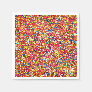 Colorful Rainbow Candy Sweet Cake Cookie Sprinkles Napkins