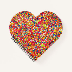 Colorful Rainbow Candy Sweet Cake Cookie Sprinkles Notebook