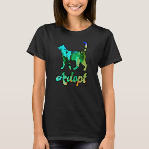 Colorful Rainbow Cat Adoption T-Shirt