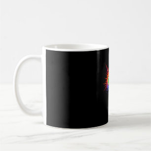 Colorful rainbow cat graphic  coffee mug